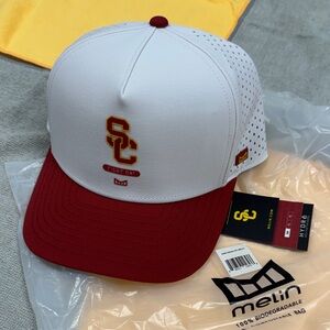 Melin Small White and Red SC Logo Cap